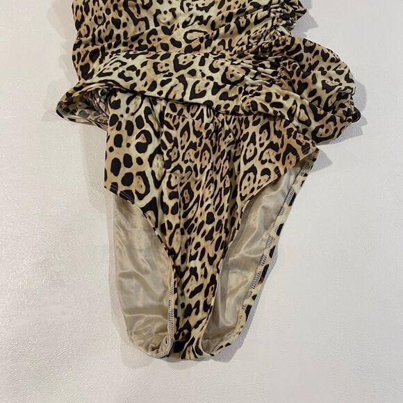 Victoria’s Secret Leopard Print Strapless Ruched Dress Top Women’s Small – Bodyc - Picture 4 of 9